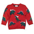 Red Dinosaur Christmas Jumper