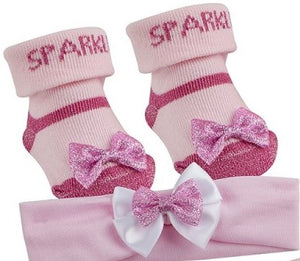 Baby Sparkle Headband and Sock Set