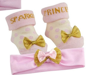 Baby Sparkle Headband and Sock Set