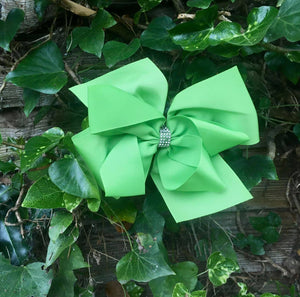 Exra Large Bling Lime Green Bow