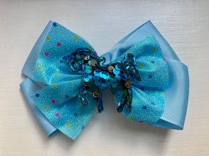 Large Sequin Unicorn Bow