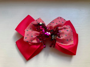 Large Sequin Unicorn Bow