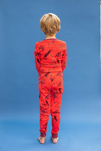 Red Dancing Leopard PJ Set