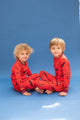 Red Dancing Leopard PJ Set