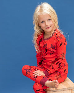 Red Dancing Leopard PJ Set