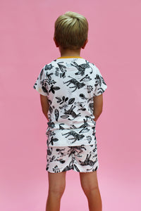 Mono Zebra Children's shortie set