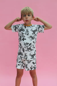 Mono Zebra Children's shortie set