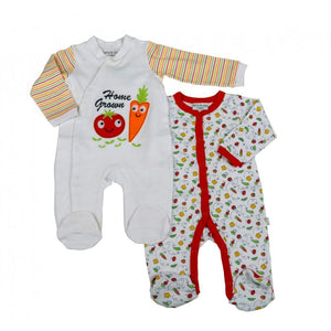 Watch Me Grow 2 Pack Veggie Sleepsuit Set